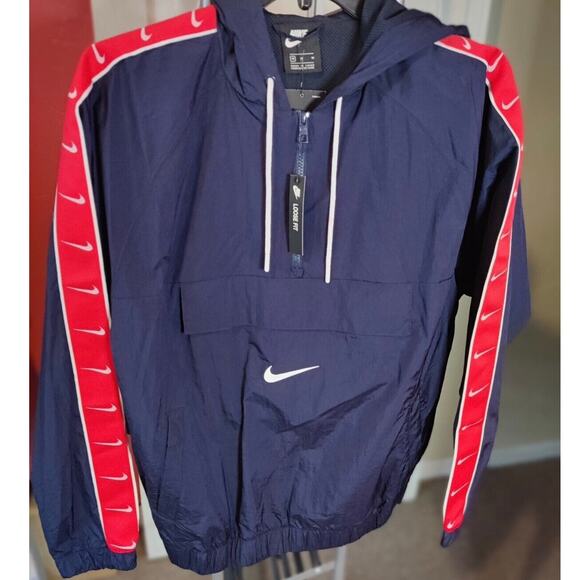 Rare Nike Sportswear Big Swoosh Pullover Jacket USA CD0419-451 Men Medium Y2K - Picture 1 of 6